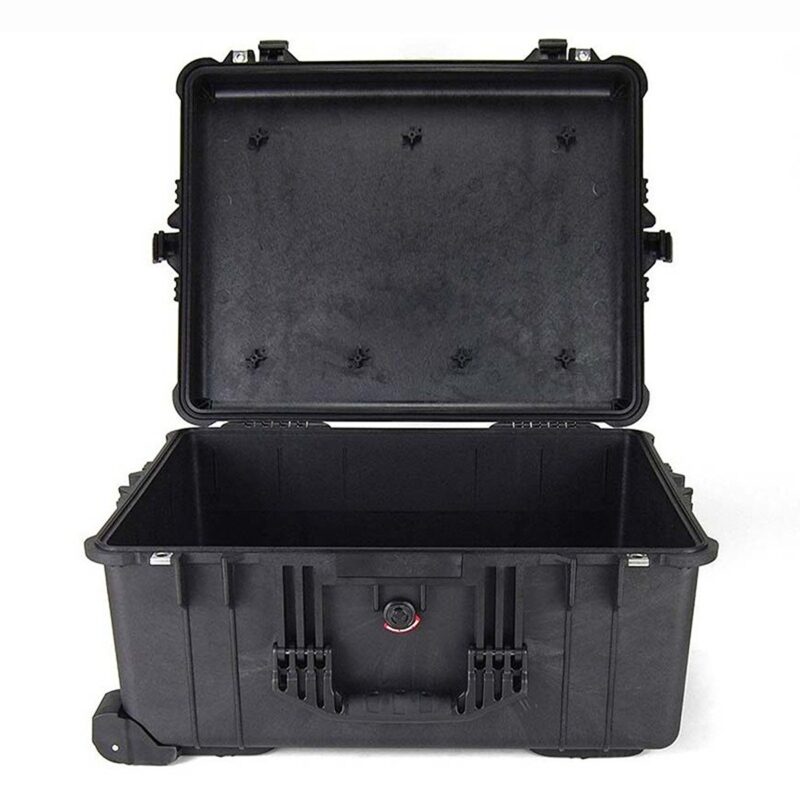 Pelican 1660NF Protector Case No Foam Black - Watertight Crushproof Wheeled Hard Equipment Case with 4 Wheels & Trolley Handle (1660-021-110)