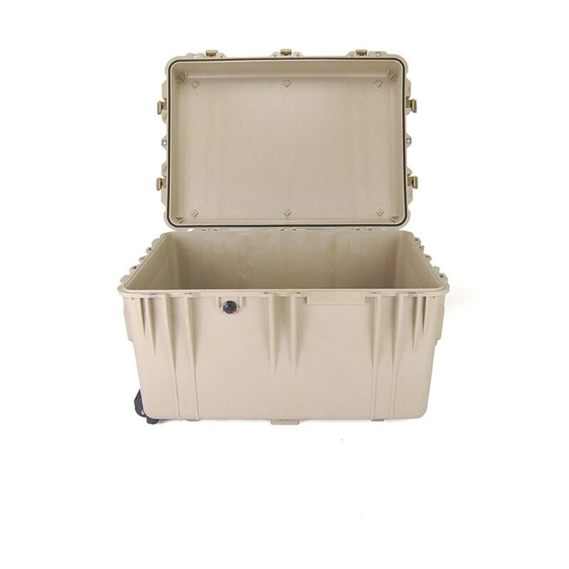 Pelican 1660NF Protector Case No Foam Desert Tan - Watertight Crushproof Wheeled Hard Equipment Case with 4 Wheels & Trolley Handle (1660-021-190)