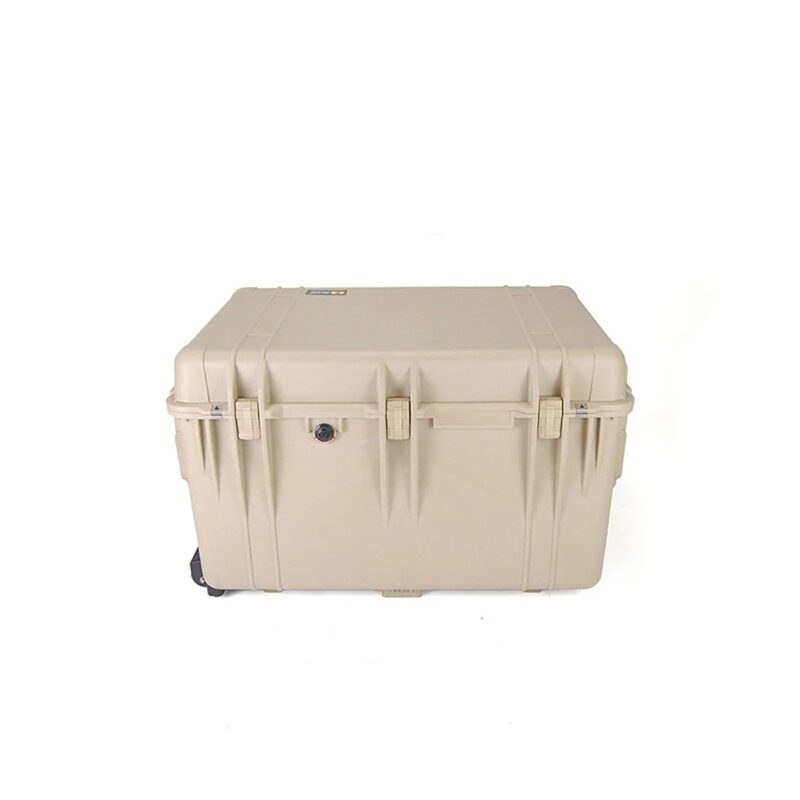 Pelican 1660NF Protector Case No Foam Desert Tan - Watertight Crushproof Wheeled Hard Equipment Case with 4 Wheels & Trolley Handle (1660-021-190)
