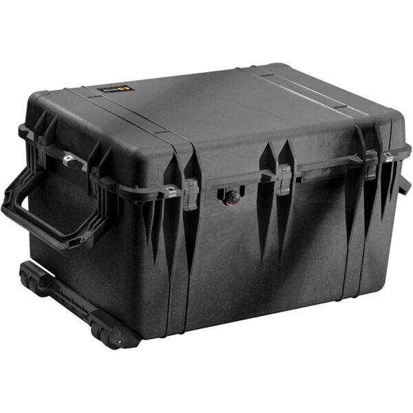 Pelican 1664 Protector Case with Padded Dividers Black - Watertight Crushproof Wheeled Hard Equipment Case with Trolley Handle (1660-024-110)