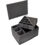 Pelican 1664 Protector Case with Padded Dividers Black - Watertight Crushproof Wheeled Hard Equipment Case with Trolley Handle (1660-024-110)