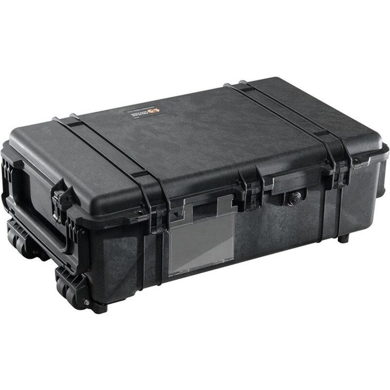 Pelican 1670 Protector Case with 2-Level Foam Black - Watertight Crushproof Wheeled Hard Equipment Case with 4 Wheels & Trolley Handle (1670-000-110)