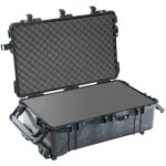 Pelican 1670 Protector Case with 2-Level Foam Black - Watertight Crushproof Wheeled Hard Equipment Case with 4 Wheels & Trolley Handle (1670-000-110)