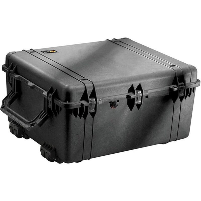 Pelican 1690 Protector Case with 3-Level Foam Black - Watertight Crushproof Wheeled Hard Equipment Case with 4 Wheels & Trolley Handle (1690-000-110)