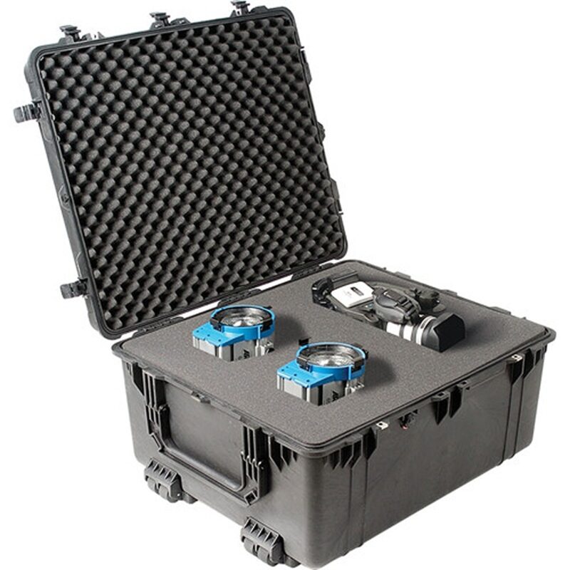 Pelican 1690 Protector Case with 3-Level Foam Black - Watertight Crushproof Wheeled Hard Equipment Case with 4 Wheels & Trolley Handle (1690-000-110)