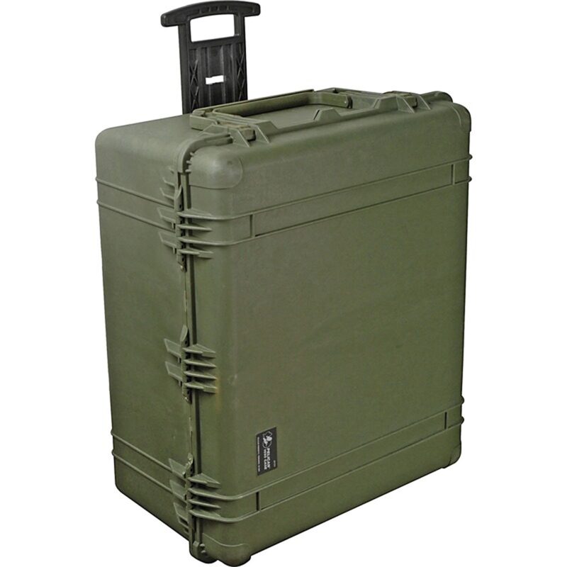 Pelican 1690 Protector Case with 3-Level Foam OD Green - Watertight Crushproof Wheeled Hard Equipment Case with 4 Wheels & Trolley Handle (1690-000-130)
