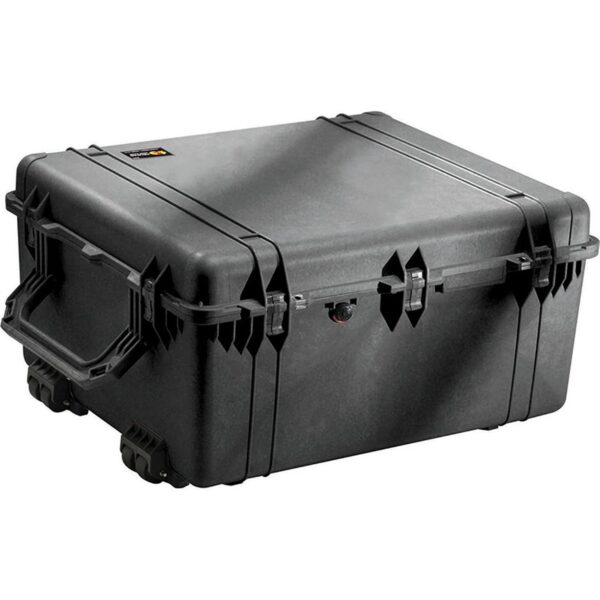 Pelican 1690NF Protector Case No Foam Black - Watertight Crushproof Wheeled Hard Equipment Case with 4 Wheels & Trolley Handle (1690-001-110)