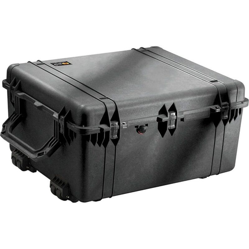 Pelican 1690NF Protector Case No Foam Black - Watertight Crushproof Wheeled Hard Equipment Case with 4 Wheels & Trolley Handle (1690-001-110)