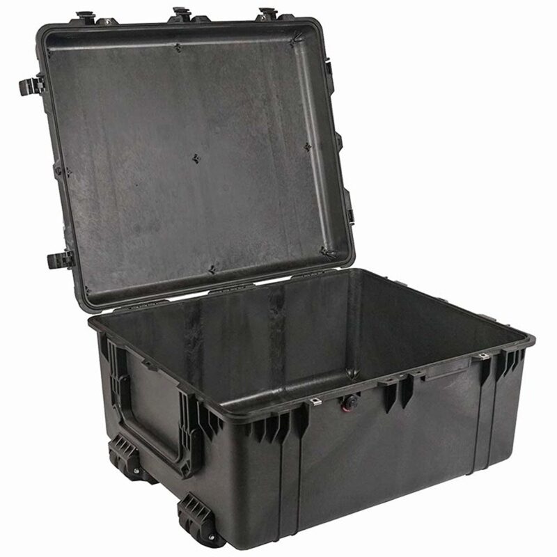 Pelican 1690NF Protector Case No Foam Black - Watertight Crushproof Wheeled Hard Equipment Case with 4 Wheels & Trolley Handle (1690-001-110)