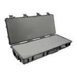 Pelican 1700 Black Long Case with 3-Piece Foam & Wheels - Waterproof Wheeled   Protector Case 1700-000-110