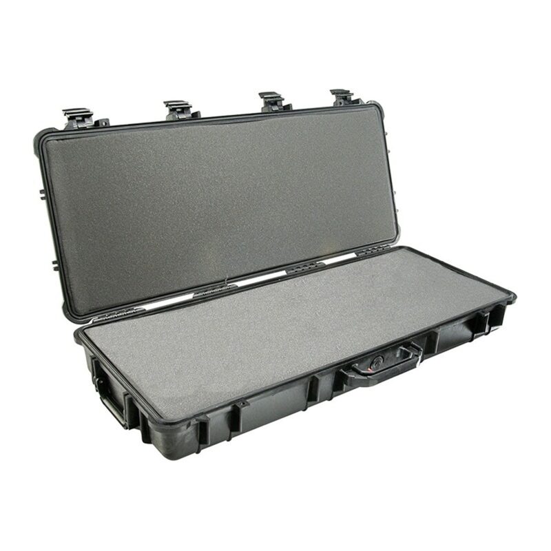 Pelican 1700 Black Long Case with 3-Piece Foam & Wheels - Waterproof Wheeled   Protector Case 1700-000-110