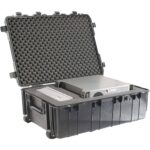 Pelican 1730 Black Wheeled Transport Case with 5-Piece Foam - Waterproof Crushproof Large Hard Case 1730-000-110