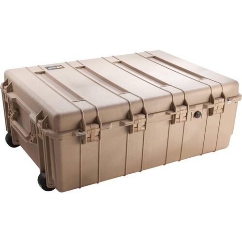 Pelican 1730 Desert Tan Wheeled Protector Case with 5-Piece Foam - Waterproof Crushproof Large Hard Case 1730-000-190