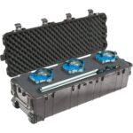 Pelican 1740 Black Long Wheeled Case with 6-Piece Pick N Pluck Foam - Waterproof Crushproof Extra-Long Hard Case 1740-000-110