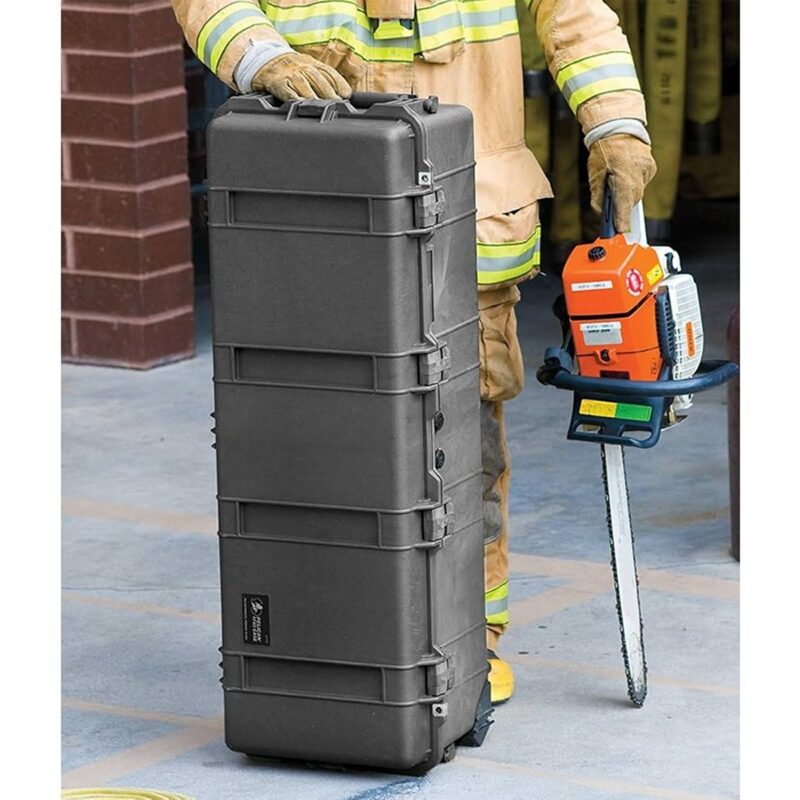 Pelican 1740 Black Long Wheeled Case with 6-Piece Pick N Pluck Foam - Waterproof Crushproof Extra-Long Hard Case 1740-000-110