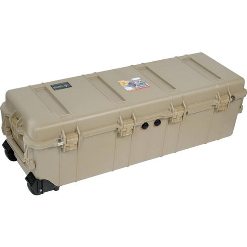 Pelican 1740NF Desert Tan No Foam Long Wheeled Case - Waterproof Crushproof Extra-Long Empty Hard Case 1740-001-190