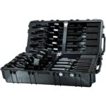 Pelican 1780RF Black Case with Foam Tray for 10 s - Waterproof Wheeled Firearm Transport Case M4 M16 1780-006-110