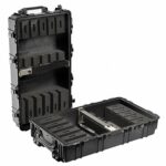 Pelican 1780RF Black Case with Foam Tray for 10 s - Waterproof Wheeled Firearm Transport Case M4 M16 1780-006-110