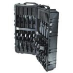 Pelican 1780RF Black Case with Foam Tray for 10 s - Waterproof Wheeled Firearm Transport Case M4 M16 1780-006-110