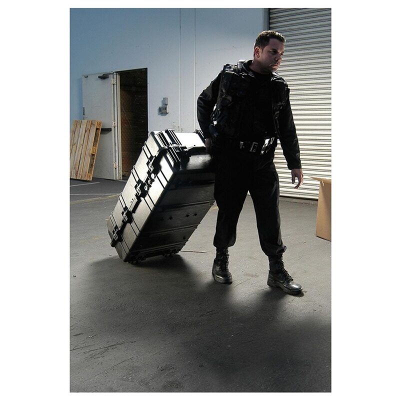 Pelican 1780RF Black Case with Foam Tray for 10 s - Waterproof Wheeled Firearm Transport Case M4 M16 1780-006-110