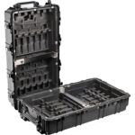 Pelican 1780HL Black Case with Hard Liner Tray for 12 s - Waterproof Wheeled Firearm Transport Case M4 M16 1780-007-110