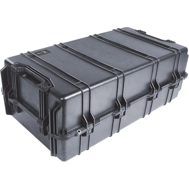 Pelican 1780HL Black Case with Hard Liner Tray for 12 s - Waterproof Wheeled Firearm Transport Case M4 M16 1780-007-110