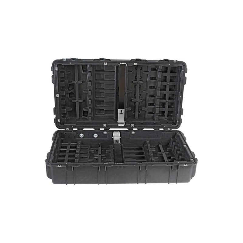 Pelican 1780HL Black Case with Hard Liner Tray for 12 s - Waterproof Wheeled Firearm Transport Case M4 M16 1780-007-110
