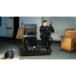Pelican 1780HL Black Case with Hard Liner Tray for 12 s - Waterproof Wheeled Firearm Transport Case M4 M16 1780-007-110