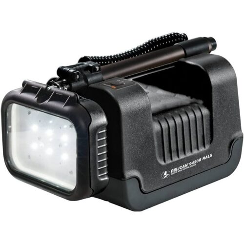 Pelican 9430 RALS Gen 3 Remote Area Lighting System 3000 Lumens 6 XML Head Black - Waterproof Portable LED Work Light 094300-0001-110