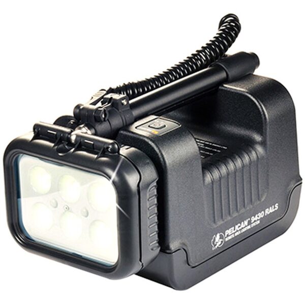 Pelican 9430SL RALS Spot Light Black 10? Beam 3000 Lumens - Waterproof Extendable Mast Remote Area Spotlight 094330-0000-110