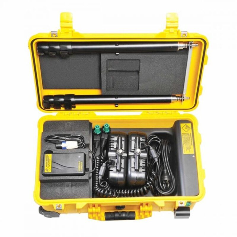 Pelican 9460 RALS Gen 3 Yellow Dual LED Heads Intelligent Control 12000 Lumens - Waterproof Dual Mast Remote Area Lighting System 094600-0002-245