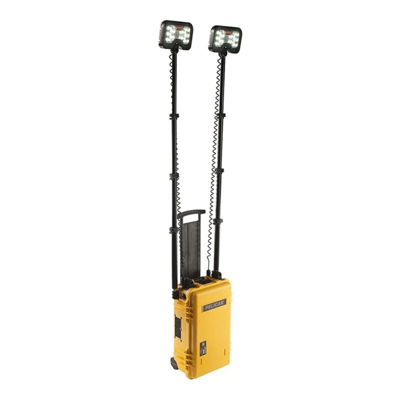Pelican 9460 RALS Gen 3 Yellow Dual LED Heads Intelligent Control 12000 Lumens - Waterproof Dual Mast Remote Area Lighting System 094600-0002-245