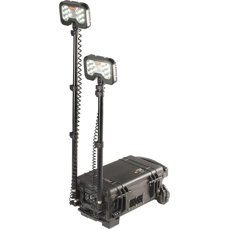 Pelican 9460M RALS Gen 3 Black Mobile Remote Area Lighting System 12000 Lumens Dual Heads - Waterproof Wheeled Intelligent Control Work Light 094600-0012-110