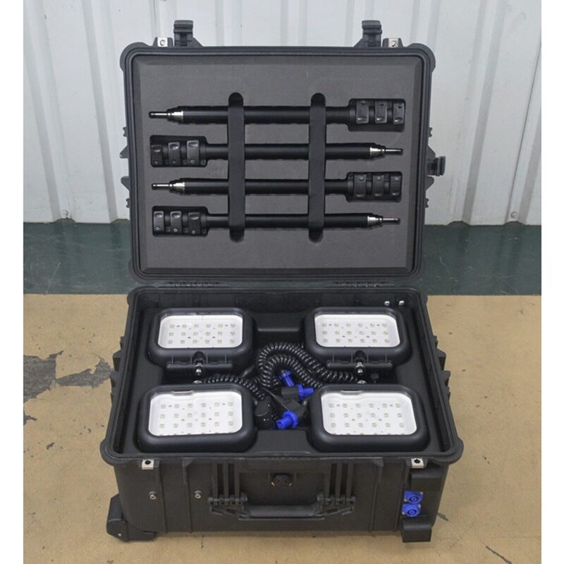 Pelican 9470 RALS Gen 3 Black Quad LED Heads Intelligent Control 24000 Lumens - Waterproof Quad Mast Remote Area Lighting System 094700-0002-110