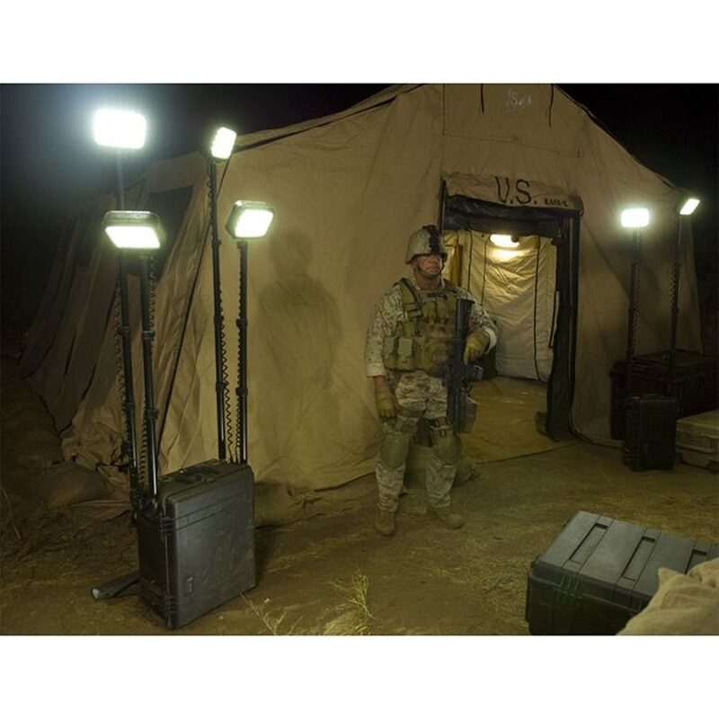 Pelican 9470M RALS Gen 3 Black Mobile Quad LED Heads 24000 Lumens - Waterproof Wheeled Intelligent Control Remote Area Lighting System 094700-0012-110