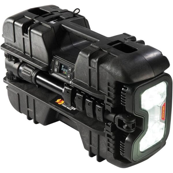 Pelican 9480 RALS Black Remote Area Lighting System 4000 Lumens Hot-Swappable Battery - Waterproof Extendable Mast LED Work Light 094800-0000-110