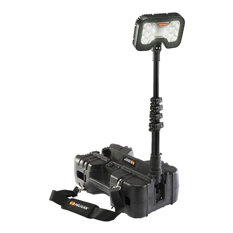 Pelican 9480 RALS Black Remote Area Lighting System 4000 Lumens Hot-Swappable Battery - Waterproof Extendable Mast LED Work Light 094800-0000-110