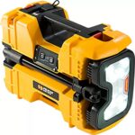 Pelican 9480 RALS Yellow Remote Area Lighting System 4000 Lumens Hot-Swappable Battery - Waterproof Extendable Mast LED Work Light 094800-0000-245
