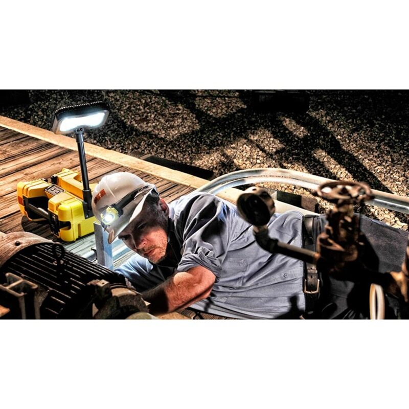 Pelican 9480 RALS Yellow Remote Area Lighting System 4000 Lumens Hot-Swappable Battery - Waterproof Extendable Mast LED Work Light 094800-0000-245