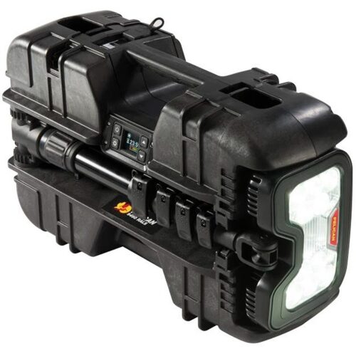 Pelican 9490 RALS Black Remote Area Lighting System 6000 Lumens Hot-Swappable Battery - Waterproof Extendable Mast LED Work Light 094900-0000-110