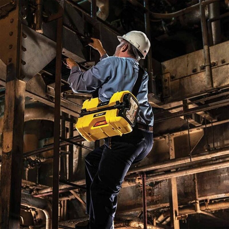 Pelican 9490 RALS Yellow Remote Area Lighting System 6000 Lumens Hot-Swappable Battery - Waterproof Extendable Mast LED Work Light 094900-0000-245