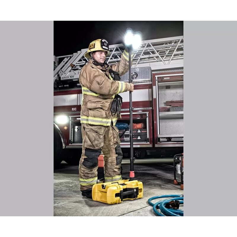 Pelican 9490 RALS Yellow Remote Area Lighting System 6000 Lumens Hot-Swappable Battery - Waterproof Extendable Mast LED Work Light 094900-0000-245