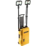 Pelican 9460 RALS Gen 3 Yellow International 220V/240V Dual LED Heads 12000 Lumens - Waterproof Dual Mast Remote Area Lighting System 094600-0002-245I