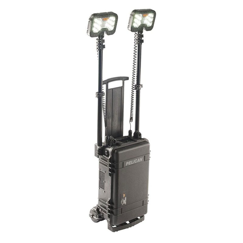 Pelican 9460M RALS Gen 3 Black International 220/240V Mobile Dual LED Heads 12000 Lumens - Waterproof Wheeled Intelligent Control Remote Area Lighting System 094600-0012-110I