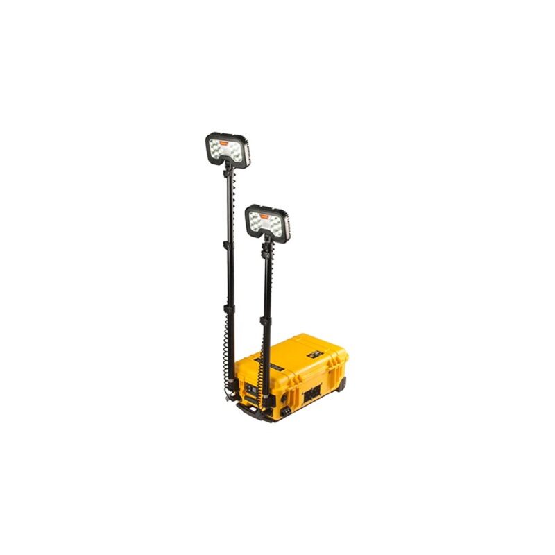Pelican 9460M RALS Gen 3 Yellow International 220/240V Mobile Dual LED Heads 12000 Lumens - Waterproof Wheeled Intelligent Control Remote Area Lighting System 094600-0012-245I