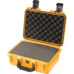 Pelican IM2100 Storm Case Yellow with Foam & Press & Pull Latches - Watertight Crushproof HPX Resin Equipment Case IM2100-20001