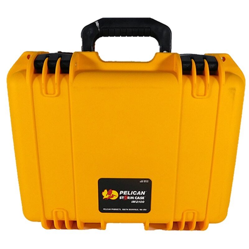 Pelican IM2100 Storm Case Yellow with Foam & Press & Pull Latches - Watertight Crushproof HPX Resin Equipment Case IM2100-20001