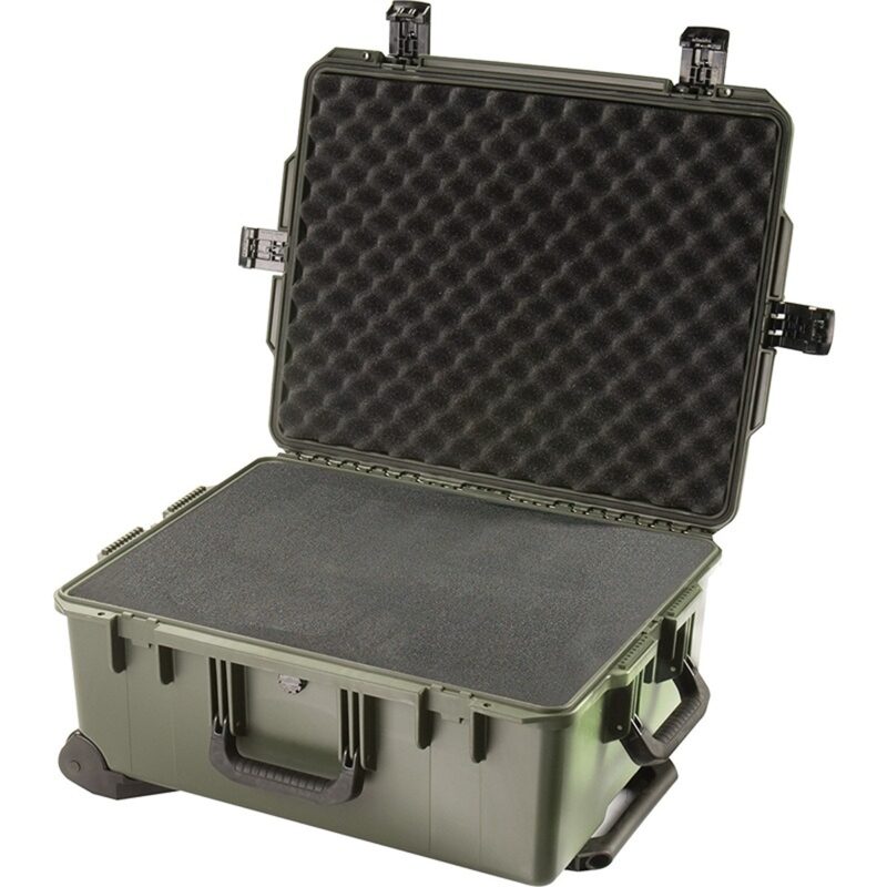 Pelican IM2720 Storm Case with Pick N Pluck Foam Olive Drab OD Green Wheeled - Large Watertight Crushproof Protective Hard Case IM2720-30001