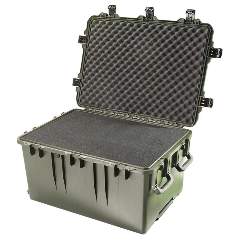 Pelican IM3075 Storm Case with Pick N Pluck Foam Olive Drab OD Green Wheeled - Extra Large Watertight Crushproof Protective Hard Case IM3075-30001