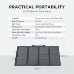 EcoFlow 220W Bifacial Foldable Solar Panel | Dual-Sided IP68 Portable Charger